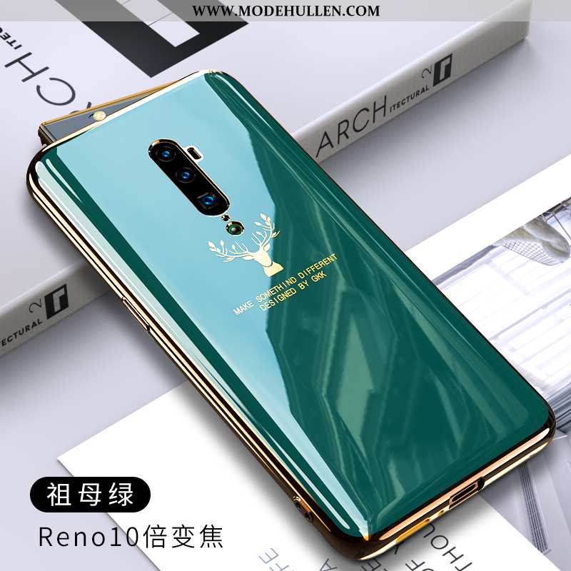Hülle Oppo Reno 10x Zoom Schutz Weiche Silikon Anti-sturz Farbe Pulver Handy Grau