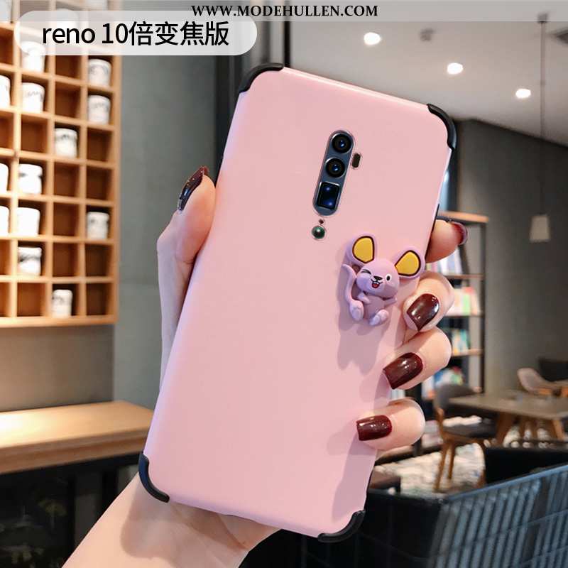 Hülle Oppo Reno 10x Zoom Trend Super Karikatur Case Nette Schutz Netto Rot Rosa