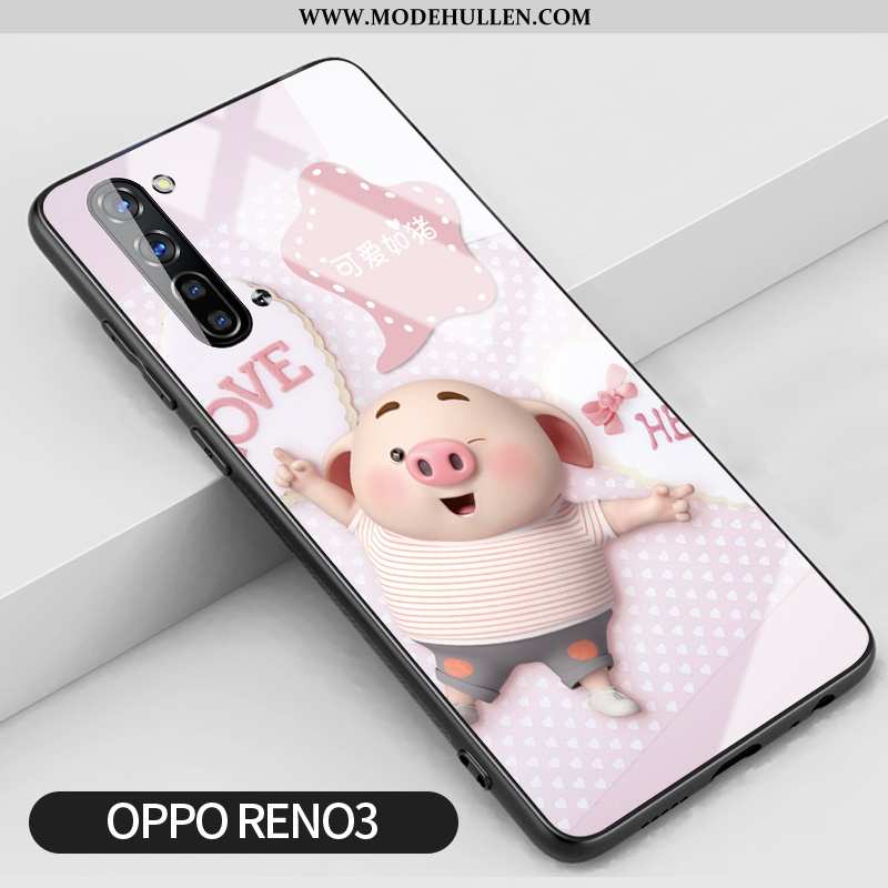 Hülle Oppo Reno 3 Kreativ Trend Anti-sturz Blumen Rosa Glas