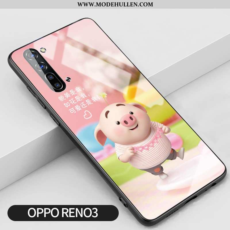 Hülle Oppo Reno 3 Kreativ Trend Anti-sturz Blumen Rosa Glas