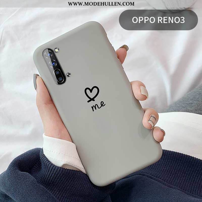 Hülle Oppo Reno 3 Kreativ Trend Liebe Case Schutz Anti-sturz Grau