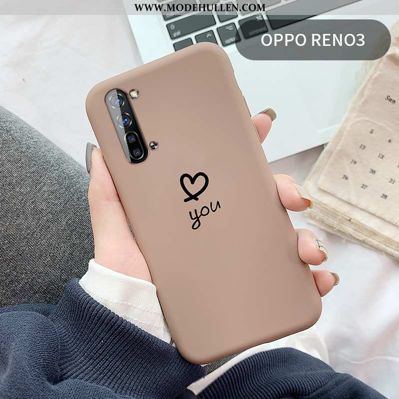 Hülle Oppo Reno 3 Kreativ Trend Liebe Case Schutz Anti-sturz Grau