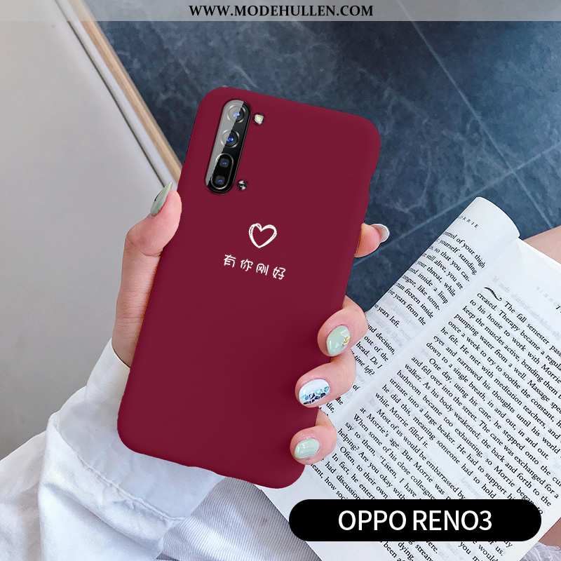 Hülle Oppo Reno 3 Persönlichkeit Kreativ Case Schutz Liebe Anti-sturz Blau