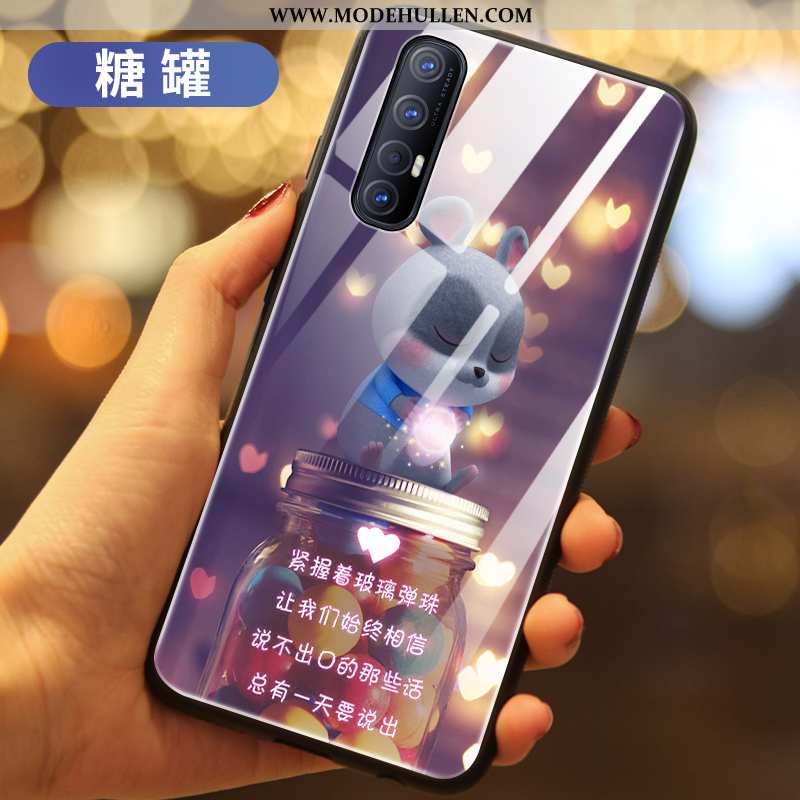 Hülle Oppo Reno 3 Pro Glas Schutz Handy Blau Case Anti-sturz