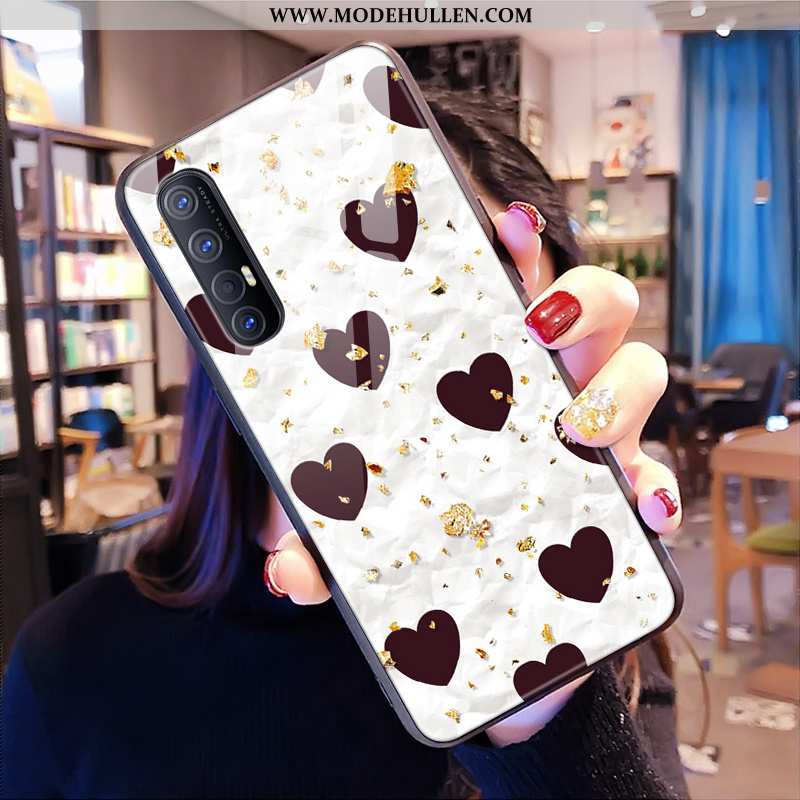 Hülle Oppo Reno 3 Pro Glas Schutz Rosa Netto Rot Case Handy