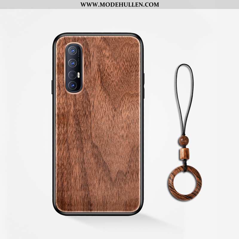 Hülle Oppo Reno 3 Pro Nubuck Aus Holz Alles Inklusive Braun Anti-sturz Handy Rutschfest