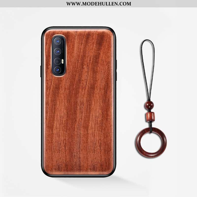 Hülle Oppo Reno 3 Pro Nubuck Aus Holz Alles Inklusive Braun Anti-sturz Handy Rutschfest