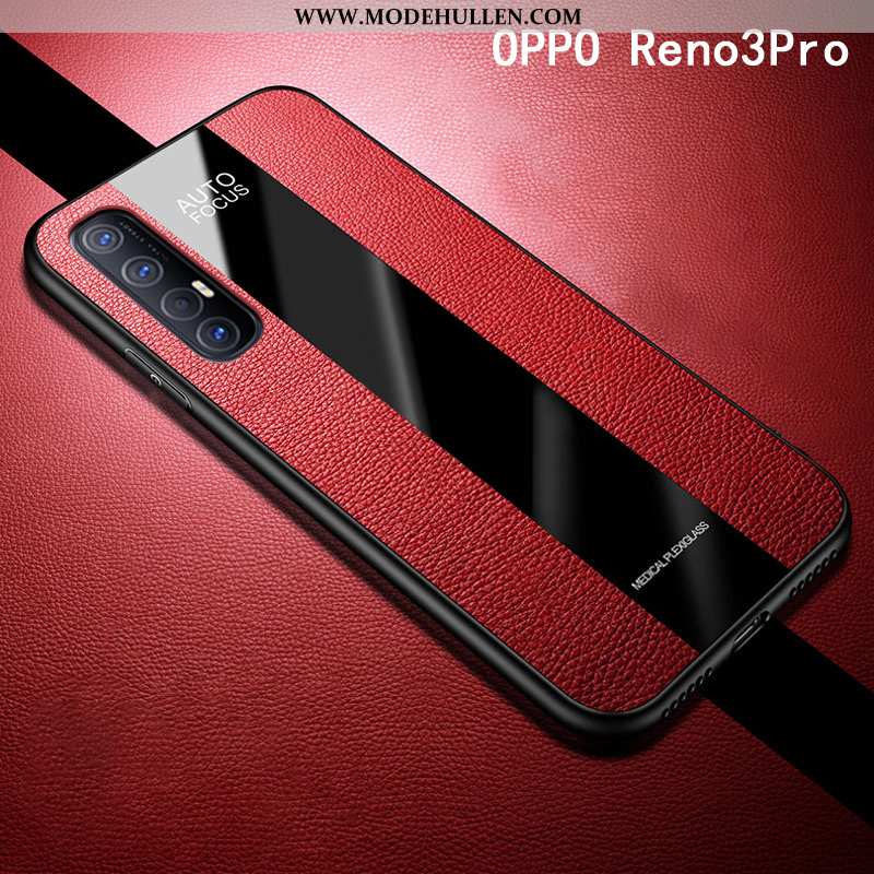 Hülle Oppo Reno 3 Pro Schutz Alles Inklusive Rot Handy Case Anti-sturz Rote