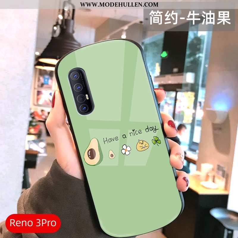 Hülle Oppo Reno 3 Pro Schutz Glas Einfassung Netto Rot Super Anti-sturz Grün