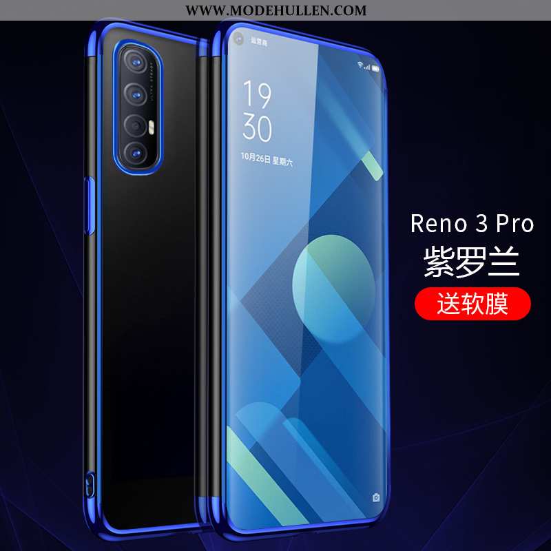 Hülle Oppo Reno 3 Pro Schutz Transparent Alles Inklusive Case Anti-sturz Silikon Blau