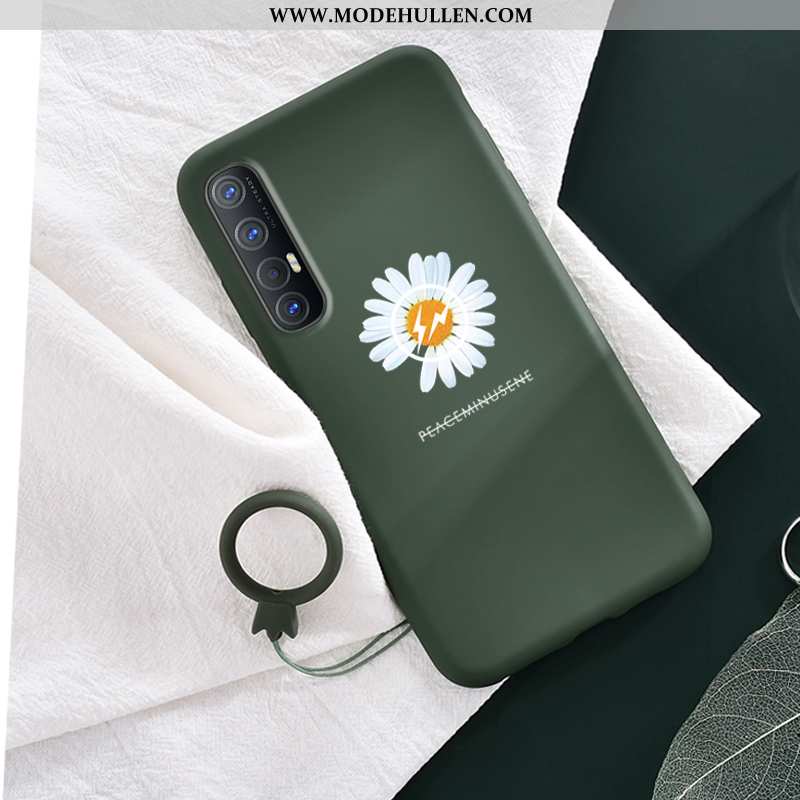Hülle Oppo Reno 3 Pro Silikon Persönlichkeit Chrysanthemes Drache Handy Kreativ Liebhaber Schwarz