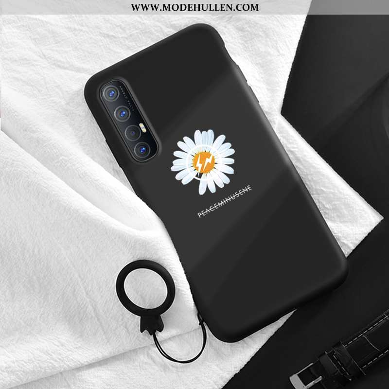 Hülle Oppo Reno 3 Pro Silikon Persönlichkeit Chrysanthemes Drache Handy Kreativ Liebhaber Schwarz