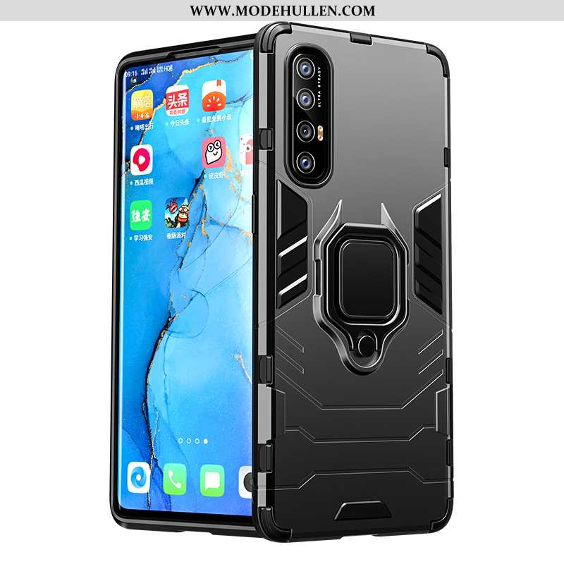 Hülle Oppo Reno 3 Pro Silikon Schutz Trend Case Nano Schwarz