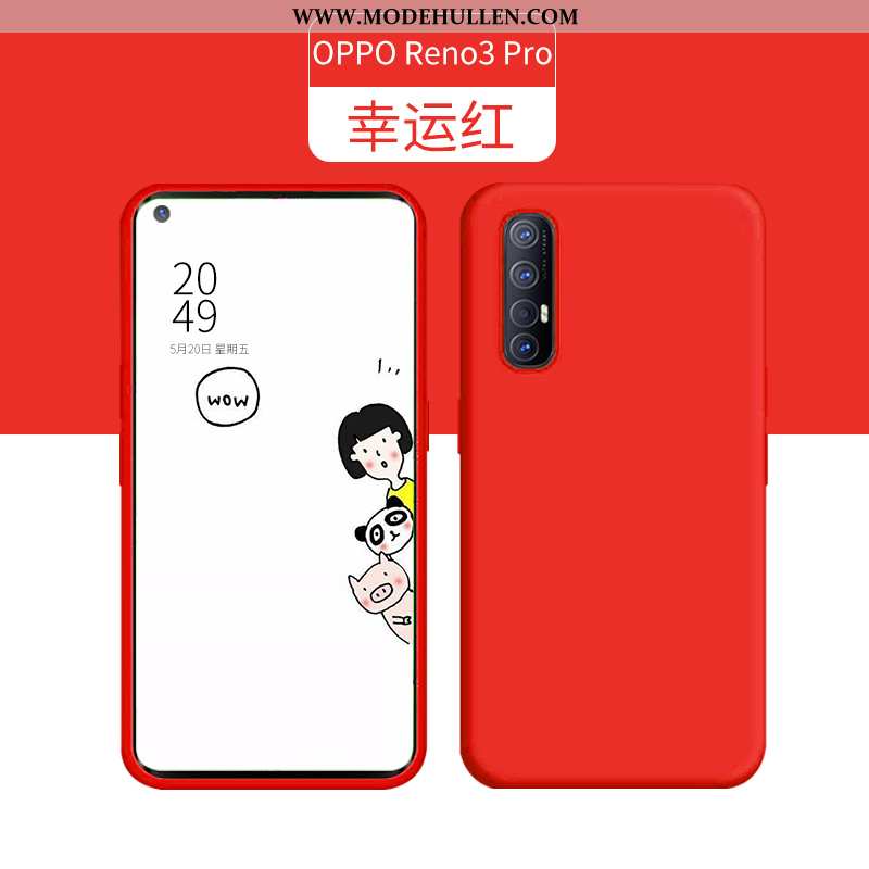 Hülle Oppo Reno 3 Pro Silikon Super Dünne Anti-sturz Case Handy High-end Grün