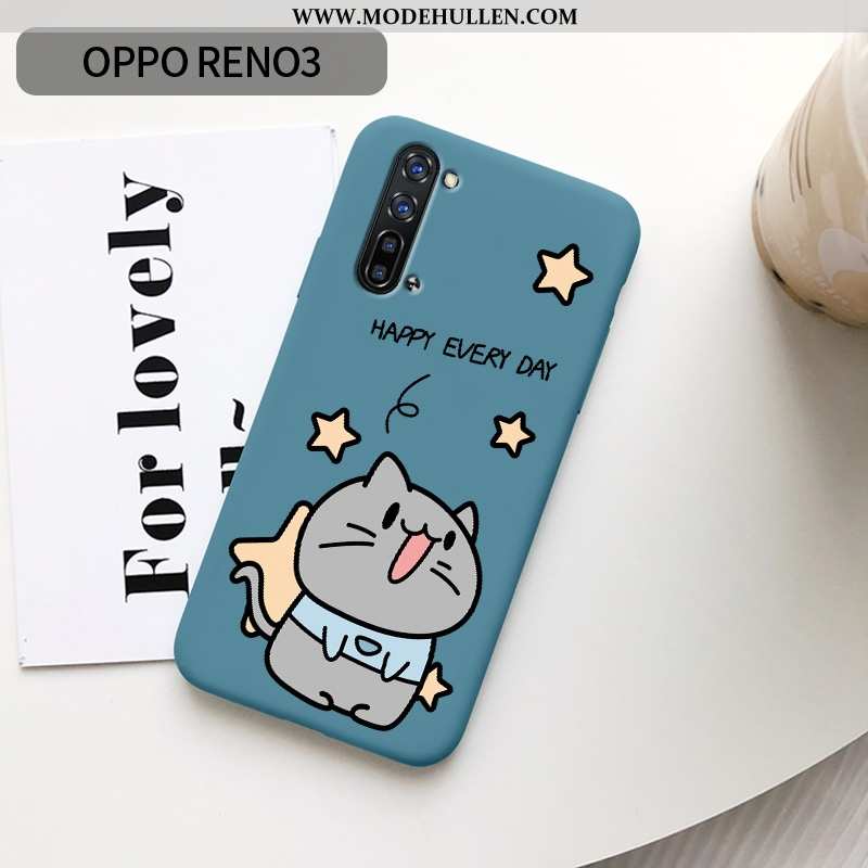 Hülle Oppo Reno 3 Super Weiche Schutz Liebe Nette Case Handy Rosa