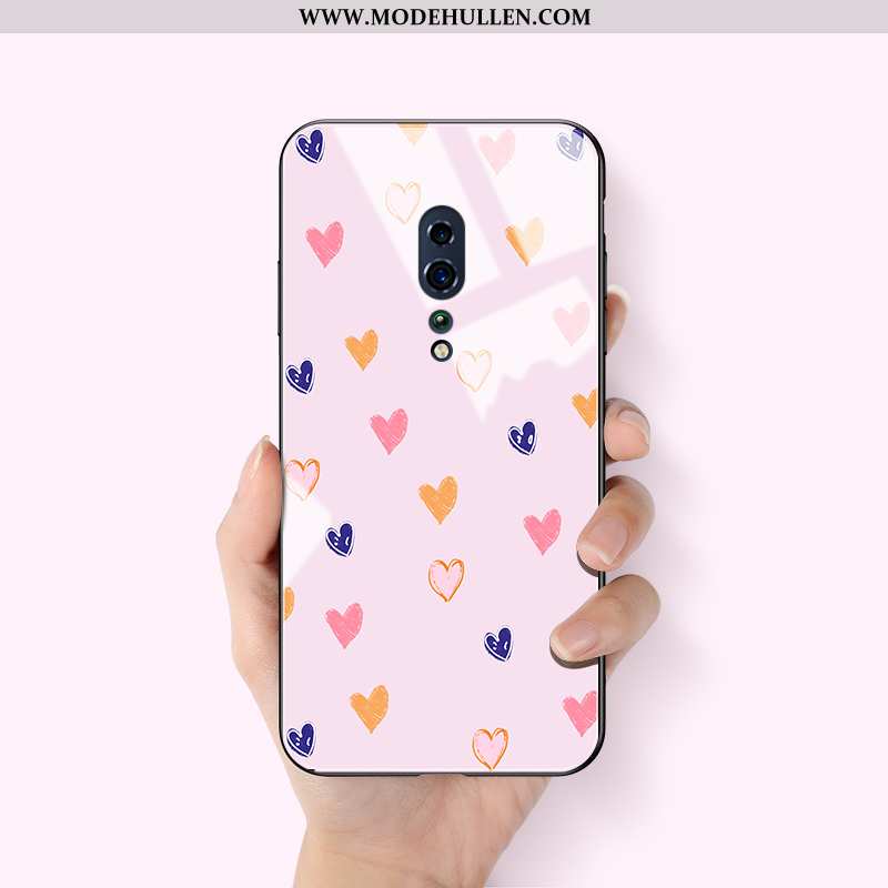 Hülle Oppo Reno Z Dünne Silikon Glas Alles Inklusive Case Schutz Persönlichkeit Rosa