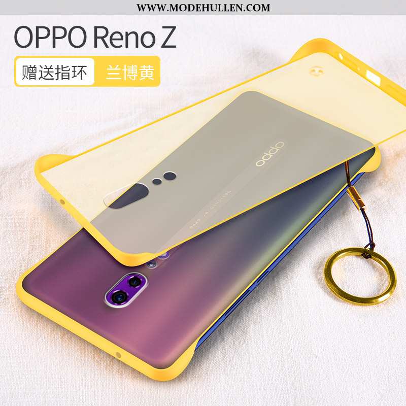 Hülle Oppo Reno Z Dünne Silikon Nubuck Netto Rot Schutz Transparent Gelbe