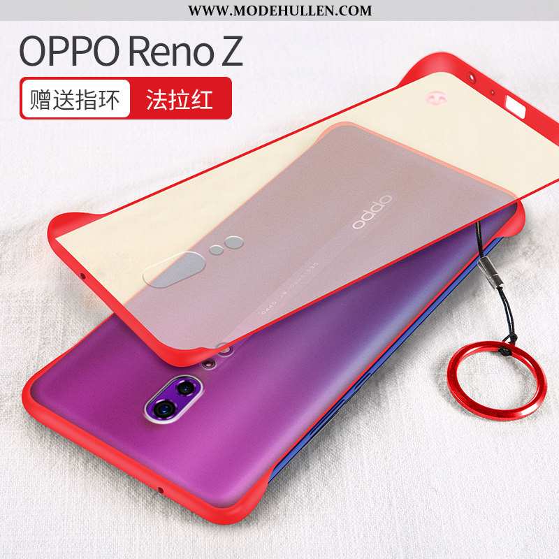 Hülle Oppo Reno Z Dünne Silikon Nubuck Netto Rot Schutz Transparent Gelbe