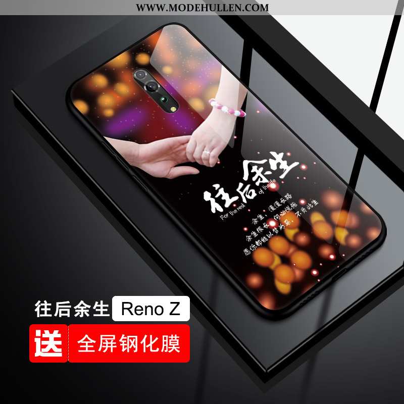 Hülle Oppo Reno Z Schutz Glas Netto Rot Trend Handy Temperieren Blau