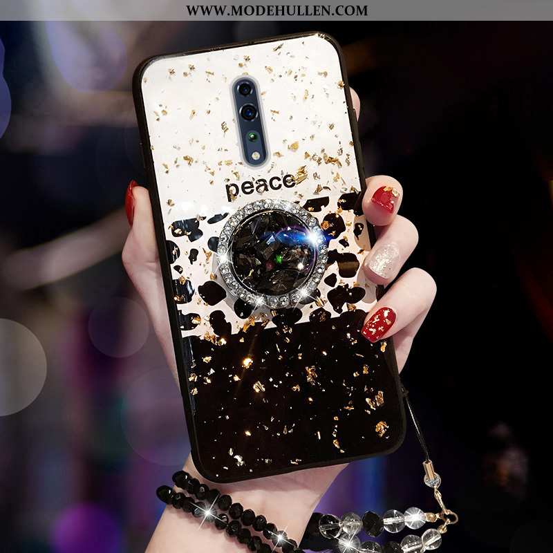 Hülle Oppo Reno Z Strass Mode Muster Schwarz Case Handy Anti-sturz