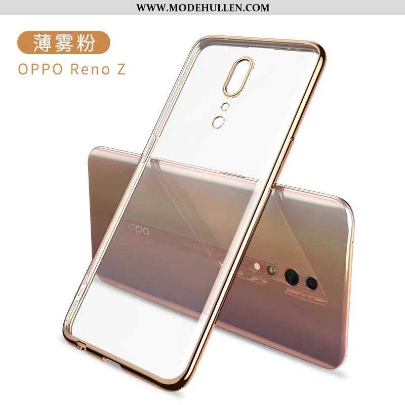 Hülle Oppo Reno Z Transparent Kreativ Schutz Silikon Netto Rot Super Anti-sturz Lila