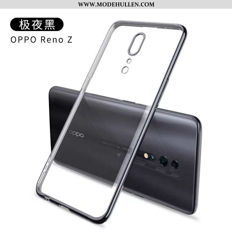 Hülle Oppo Reno Z Transparent Kreativ Schutz Silikon Netto Rot Super Anti-sturz Lila