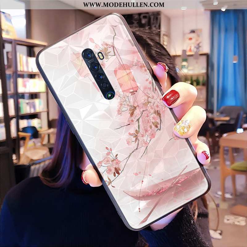 Hülle Oppo Reno2 Persönlichkeit Muster Chinesische Art Alles Inklusive Trend Diamantform Blau