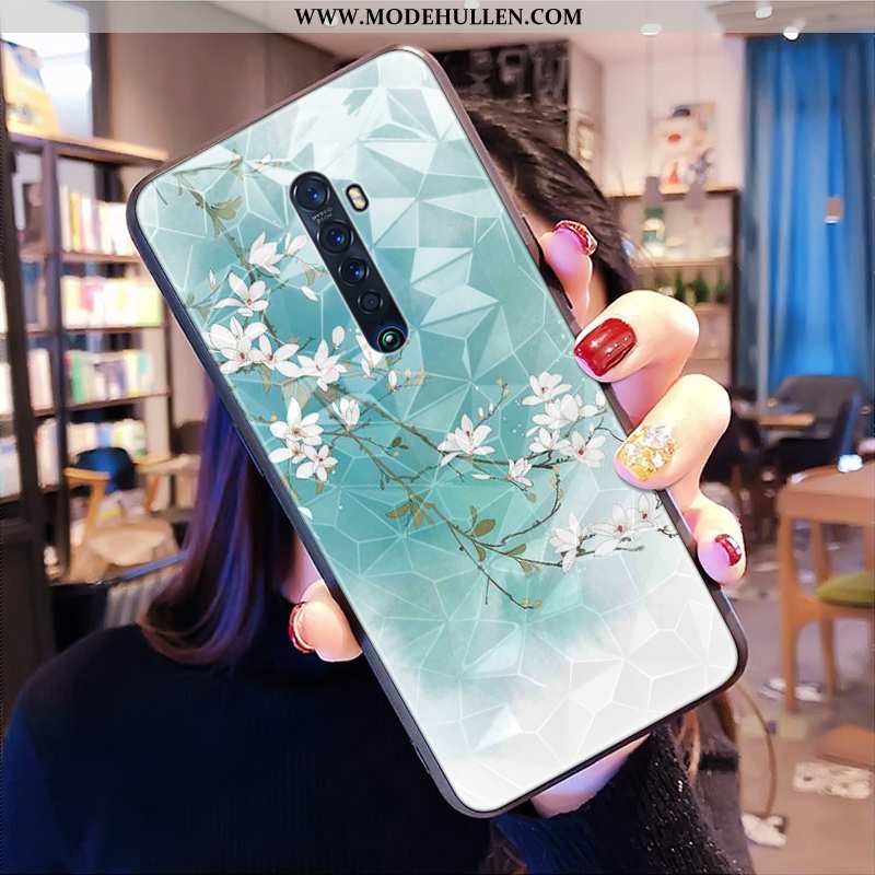 Hülle Oppo Reno2 Persönlichkeit Muster Chinesische Art Alles Inklusive Trend Diamantform Blau