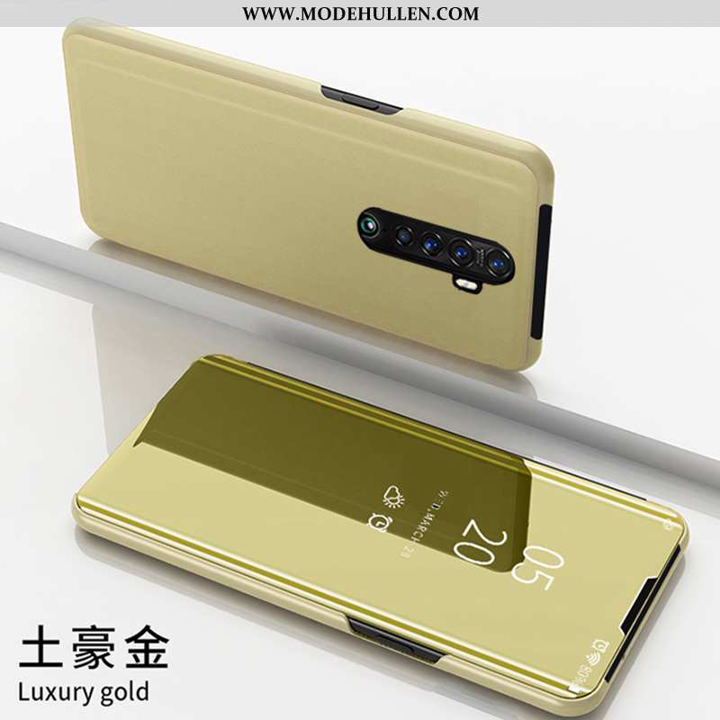 Hülle Oppo Reno2 Schutz Schutzmode Gold Folio Case