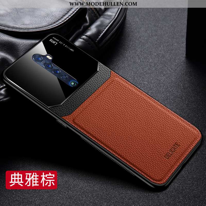 Hülle Oppo Reno2 Silikon Schutz Muster Trend Case Anti-sturz Super Schwarz