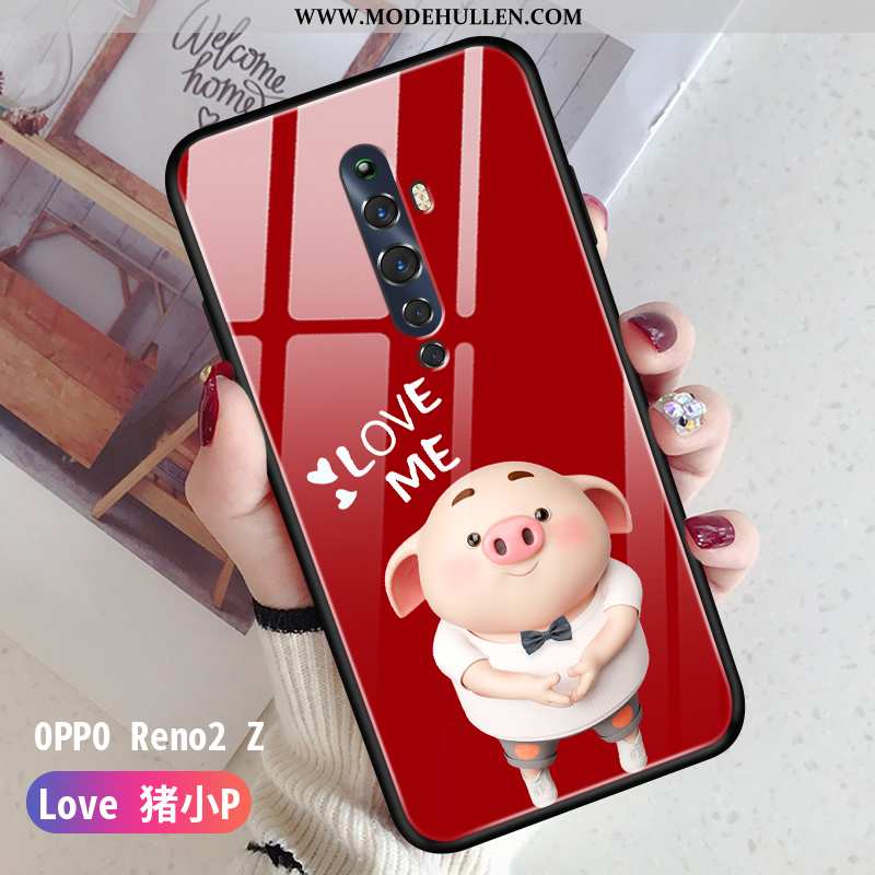 Hülle Oppo Reno2 Z Trend Weiche Dünne Nette Karikatur Liebhaber Grün