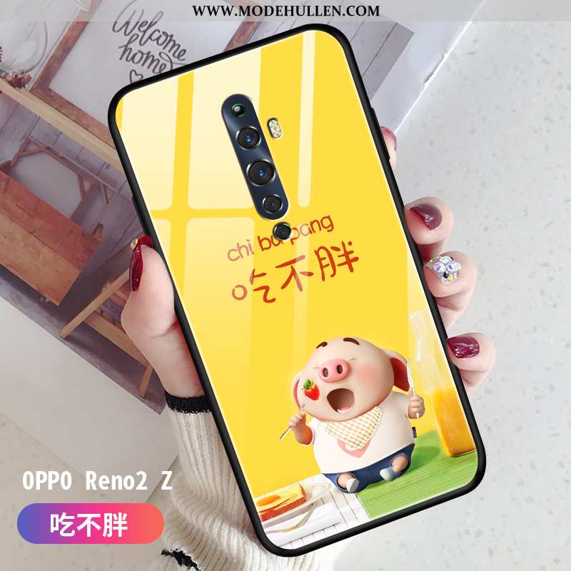 Hülle Oppo Reno2 Z Trend Weiche Dünne Nette Karikatur Liebhaber Grün