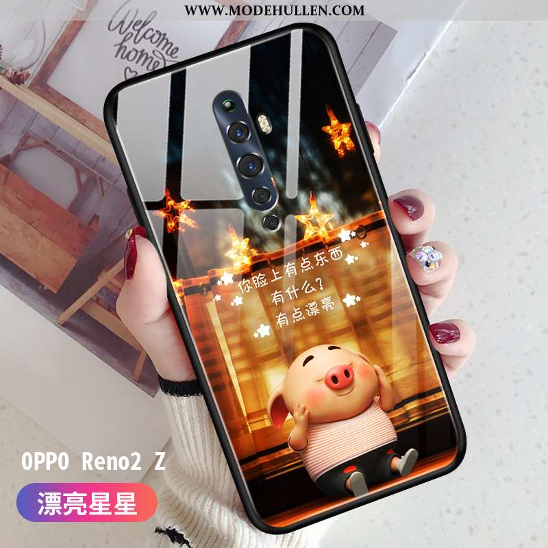 Hülle Oppo Reno2 Z Trend Weiche Dünne Nette Karikatur Liebhaber Grün