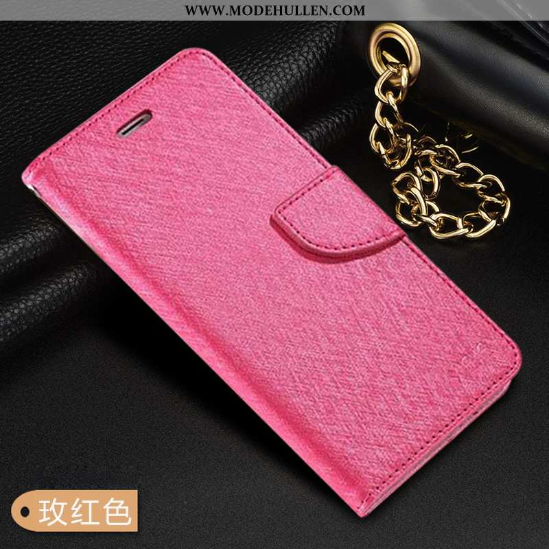 Hülle Oppo Rx17 Neo Lederhülle Trend Schutz Handy Clamshell Silikon Case Rosa