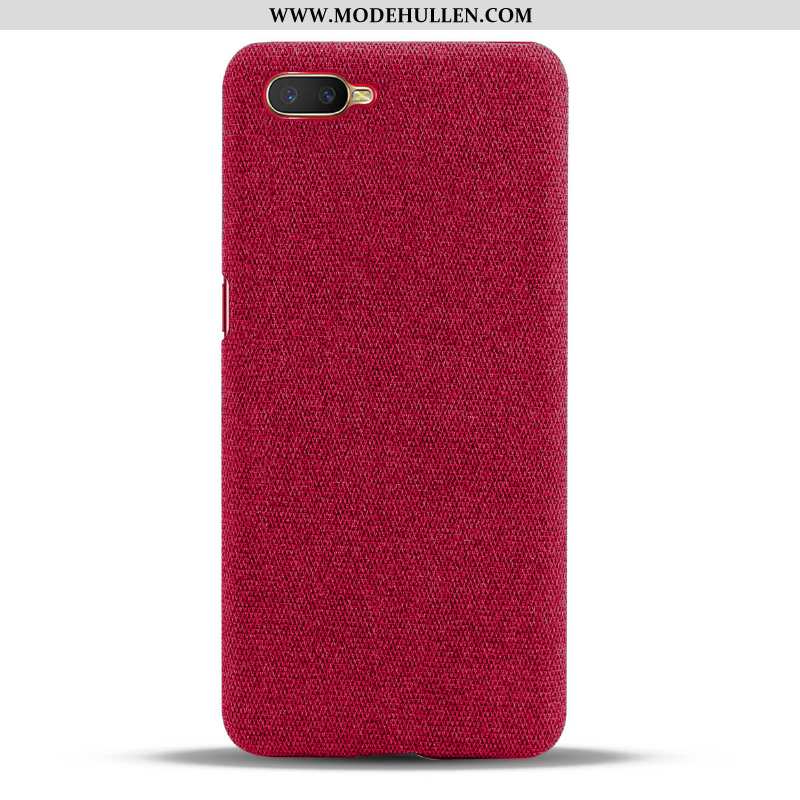 Hülle Oppo Rx17 Neo Schutz Trend Handy Anti-sturz Stoff Rot Case Rote