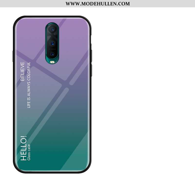 Hülle Oppo Rx17 Pro Schutz Glas Weiche Rot Silikon Handy Rote