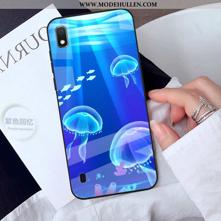 Hülle Samsung Galaxy A10 Glas Kreativ Anti-sturz Blau Schutz Handy