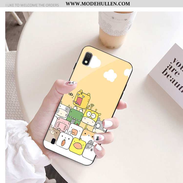 Hülle Samsung Galaxy A10 Karikatur Nette Schutz Handy Gelb Case Gelbe