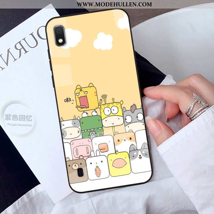 Hülle Samsung Galaxy A10 Karikatur Nette Schutz Handy Gelb Case Gelbe