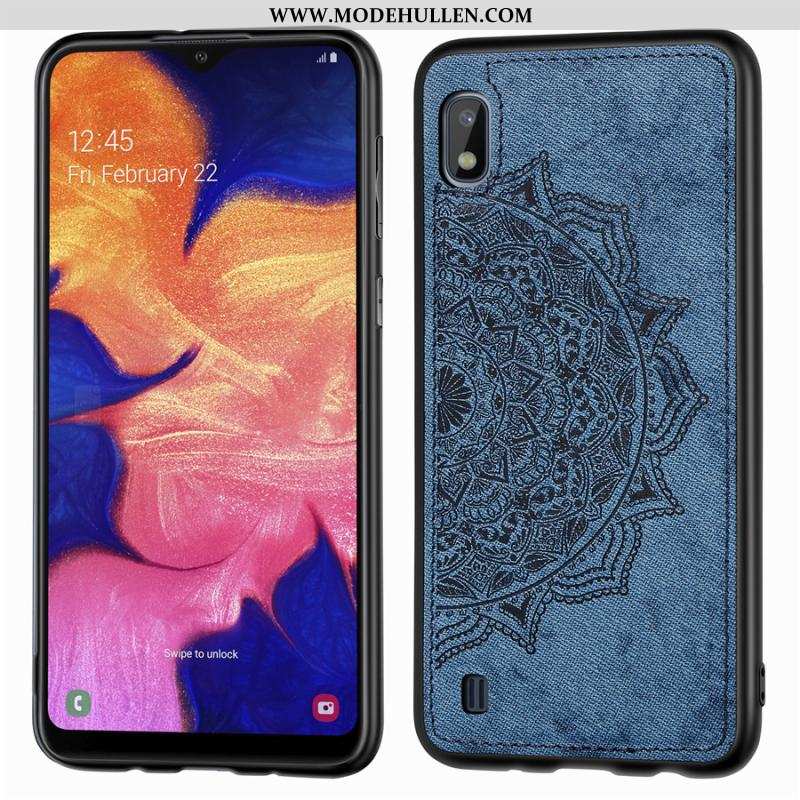 Hülle Samsung Galaxy A10 Muster Persönlichkeit Stoff Kreativ Case Dunkelblau