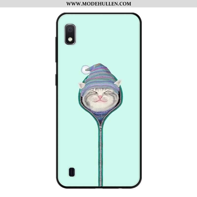 Hülle Samsung Galaxy A10 Persönlichkeit Kreativ Handy Anti-sturz Karikatur Grün Case