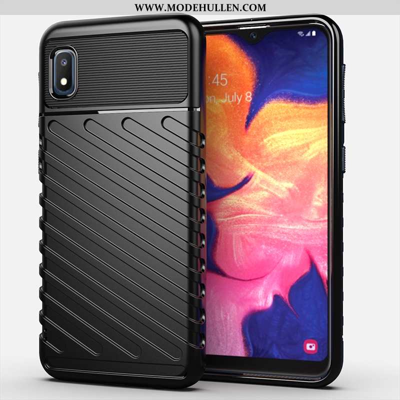 Hülle Samsung Galaxy A10 Schutz Weiche Silikon Sterne Alles Inklusive Case Schwarz