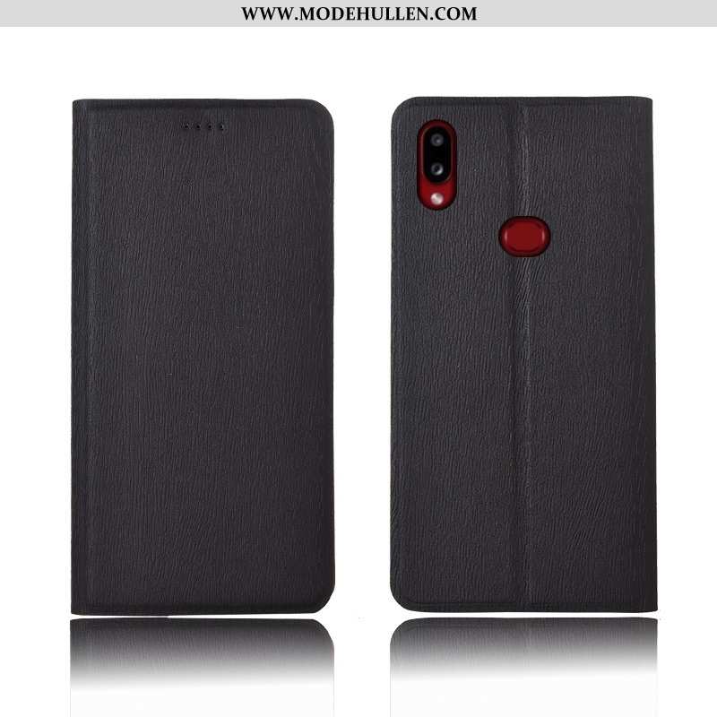 Hülle Samsung Galaxy A10s Muster Trend Schutz Blau Case Handy