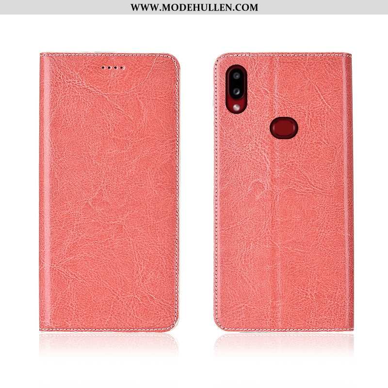 Hülle Samsung Galaxy A10s Nubuck Echt Leder Anti-sturz Lederhülle Trend Handy Schutz Braun