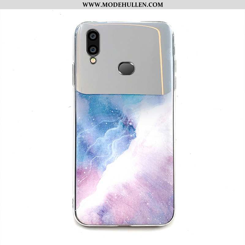 Hülle Samsung Galaxy A10s Trend Weiche Handy Sterne Silikon Leichtgewicht Silber