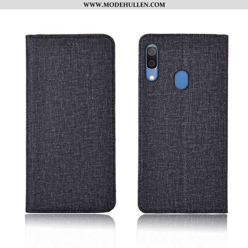 Hülle Samsung Galaxy A20e Silikon Schutz Handy Grau Case Clamshell Alles Inklusive