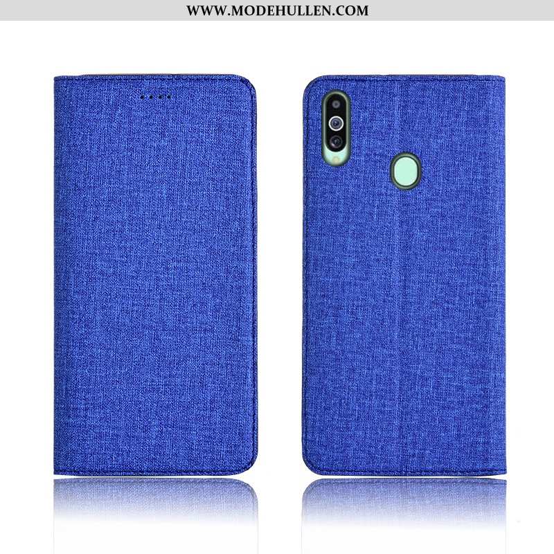 Hülle Samsung Galaxy A20s Schutz Baumwolle Und Leinen Sterne Schwarz Silikon Lederhülle Handy