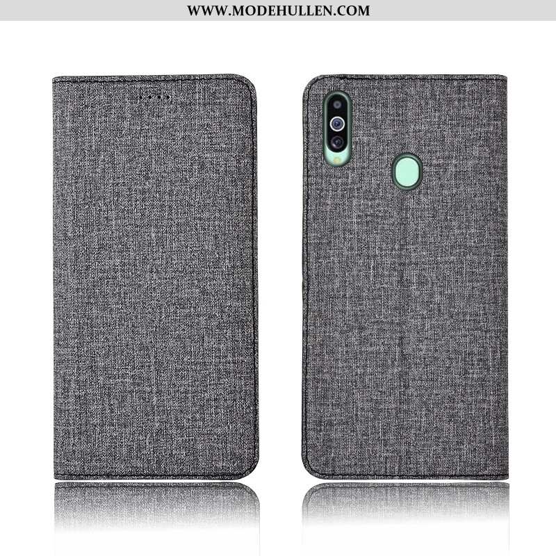 Hülle Samsung Galaxy A20s Schutz Baumwolle Und Leinen Sterne Schwarz Silikon Lederhülle Handy