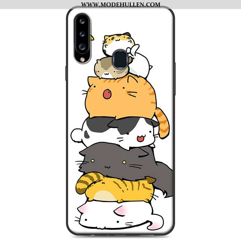 Hülle Samsung Galaxy A20s Schutz Persönlichkeit Anti-sturz Weiche Karikatur Silikon Case Grau