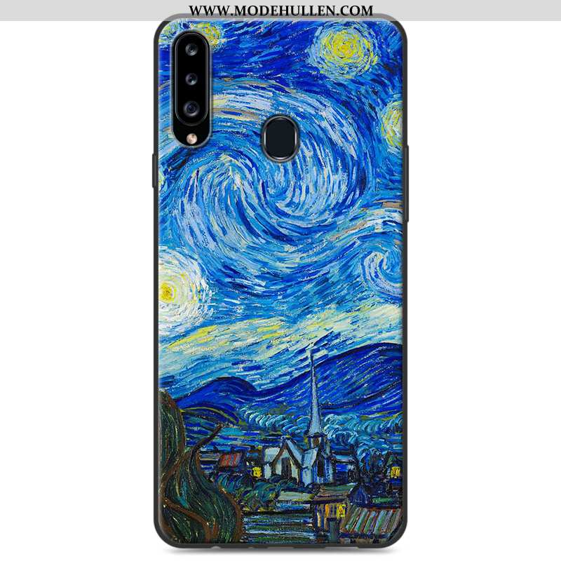 Hülle Samsung Galaxy A20s Schutz Persönlichkeit Anti-sturz Weiche Karikatur Silikon Case Grau